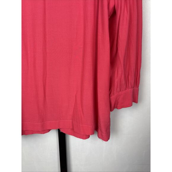 IRO Paris Sense Button Detail Crepe Blouse Pink Mock Neck Women's 8 Statement - Picture 6 of 16